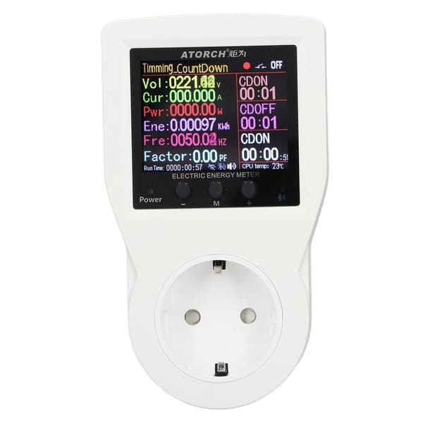 Smart Måler Socket Sanntidsovervåking 16A Maksimal Strøm 3680W WiFi Intelligent Uttak AC85‑265V EU Plugg