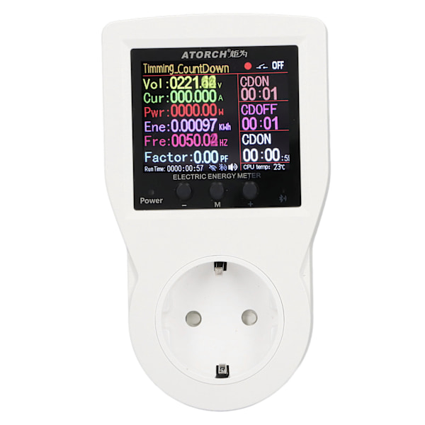 Smart Metering Uttag Realtidsövervakning 16A Maxström 3680W WiFi Intelligent Uttag AC85‑265V EU-kontakt