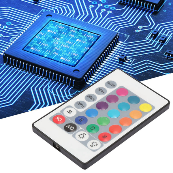 5-24V 24 Näppäimen RGB LED-valonauhan langaton kaukosäädin USB 6A Lampun tehoste IR-ohjain (0,5 m)