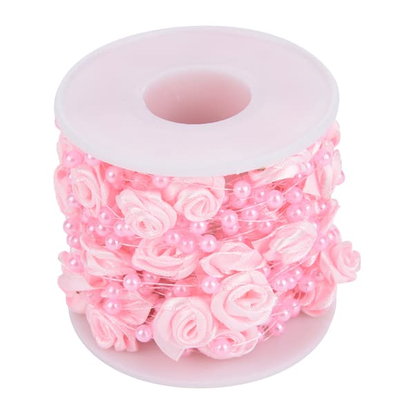 10m/rull Rose Kunstig Perletråd Perler Garland String DIY Bryllupsdekorasjon (rosa)