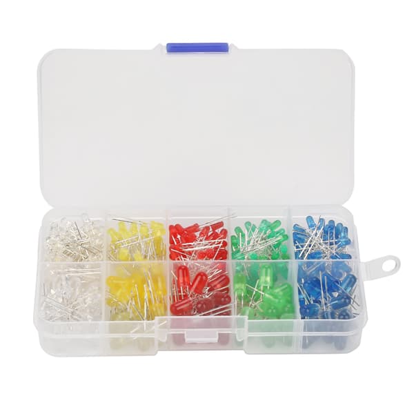 350 stk. 3mm & 5mm Assortert Farge LED Lysdiode Sortimentsett