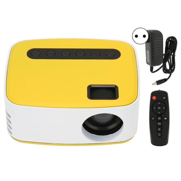 Mini Projektor LED WiFi USB-tilkobling 1080P Innebygd Høyttaler Bærbar Projektor for Hjemme Camping Reise 100‑240VEU Plugg 100‑240V