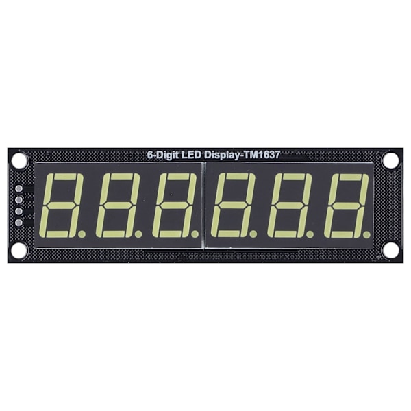LED-display Digital Tub 6 Siffror 7 Segment Decimal Vitt Ljus Digital Displaymodul