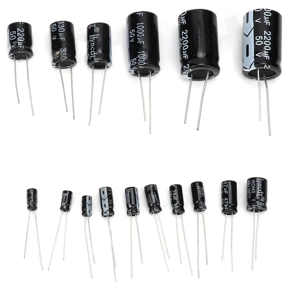 150 STK Elektrolytkondensatorsæt 50V 1uF til 2200uF Elektrolytkondensator Sortiment