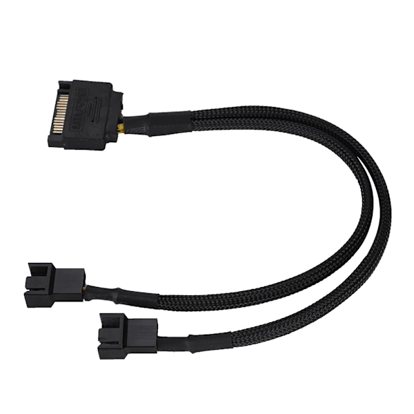 SATA 15Pin - 2*4Pin tuulettimen virtasovitin kaapeli 2-suuntainen muunnin 22AWG kaapeli