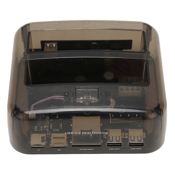 USB 3.0 til SATA IDE Dual Bay Ekstern Harddisk Dock Offline Clone Support 20TB 6Gbps til 2.5in 3.5in HDD SSD IDE 100‑240V EU Stik