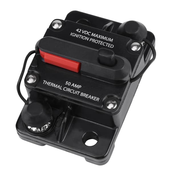 DC12V-42V Bil Stereo Lyd Inline Strømbryter Manuell Tilbakestilling (50A)