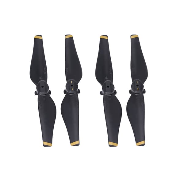 2 par/set CW CCW snabbkopplingspropellrar Quadcopter-blad för Mavic Air Drone (guldstrimma)