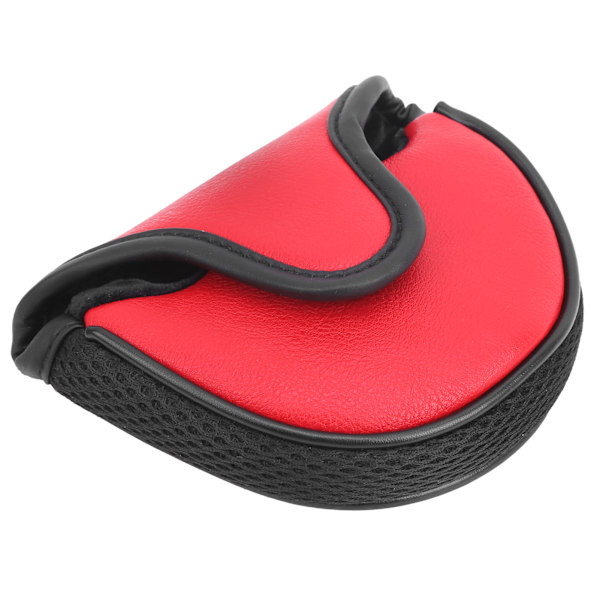 Golf Putterskydd Huvudskydd Halvcirkel PU Läder Skydd Vattentät Tillbehör Röd