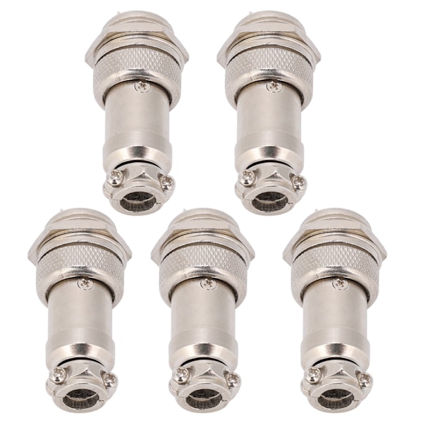 5 stk. Aviation Stik Konnektor Han Hun Ledning Panel Strøm Chassis Metal Fittings GX16 16mm 450V2pin