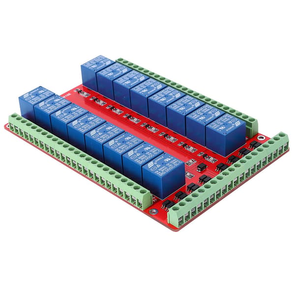Isoleret Type 16 Kanal Relæ Modul Interface Board Høj/Lav Niveau Trigger (DC 24V)