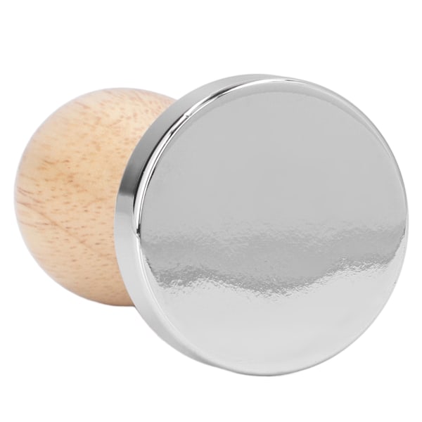 Kaffetamper Avtakbar Matvaregodkjent Rustfritt Stål Flat Bunn Kaffepulverpresse Hammer med Trehåndtak 49mm