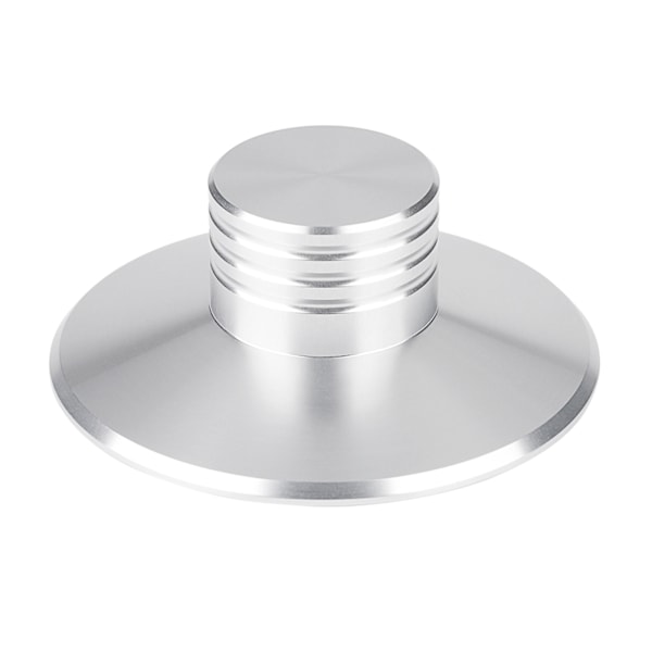 NY Sort Platevekt Klemme LP Vinyl Platespillere Metall Disk Stabilisator Sølv