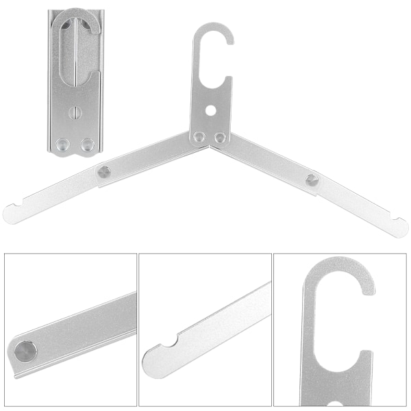 Aluminiumlegering Utomhus Hopfällbar Multifunktionell Hängare Halkfri Portabel Torkställning (Silver)