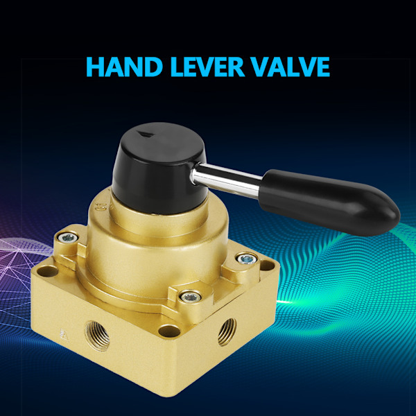HV-02 PT 1/4\" Port 3 Lägen 4 Vägs Pneumatisk Handspakventil 1.5-8kgf/cm²