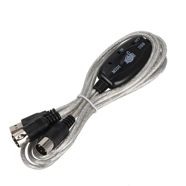 USB INOUT MIDI Kabel Konverter Computer PC til Musik Keyboard Adapter Ledning