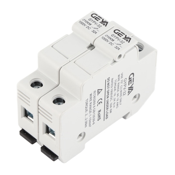 2P 32A PV Sulakepesä 2 kpl 20A Aurinkosähköpaneelisulakkeella sähköntuotantojärjestelmään 1000VDC