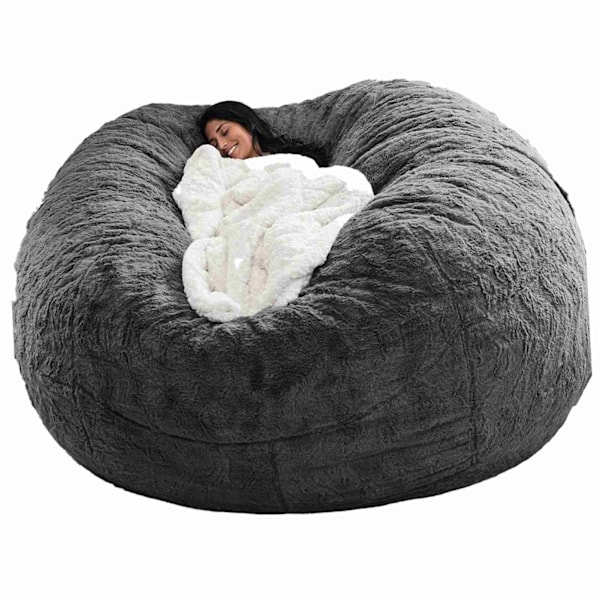Hemma Svamp Säng Sittsäck Stol Överdrag Dubbel Sovrum Balkong Stor Soffa Rund Mjuk Fluffig Överdrag Inga Fyllningar Endast Överdrag