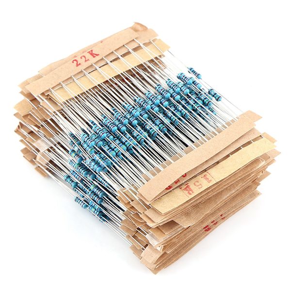 560 st 56 Typer Metallfilm Resistor Elektronisk Assorterad Resistans Komponenter Kit