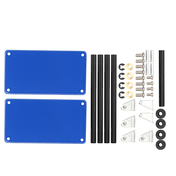 Mini 2-lags værktøjsopbevaringsvogn, mobilt værksted, garage reparation RC tilbehør til 1/8 1/10 1/12 1/16 skala model stor størrelse blå