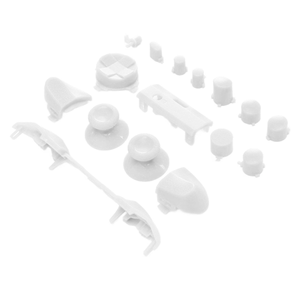 Fullständigt knappset för spelkontroll, ersättningshandtag, tillbehörskit för Xbox Series X, vitt
