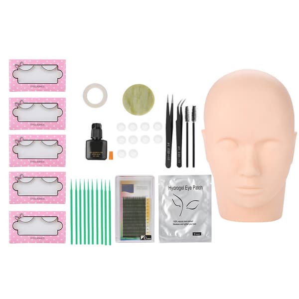 11 stk / Sett Øyenvippe Extensions Kit Poding Løse Øyenvipper Pinsett Rengjøringspinner Lim
