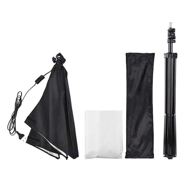 Studiofotografering Softbox Kit med 50x70cm Softbox * 1 + 2M Metallstativ * 1 för Livestreaming Porträtt Produktfoto Video