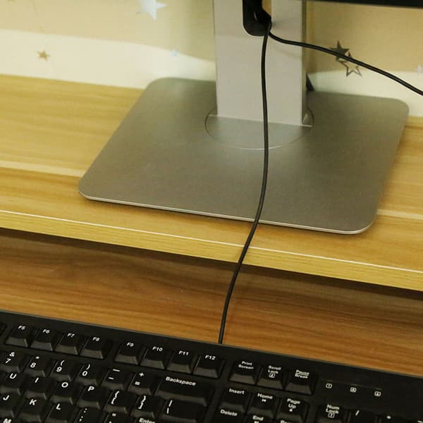 Monitorstativ i tre PC LED LCD Dataskjerm Riser Skrivebordsorganisator Displaybrakett Tre