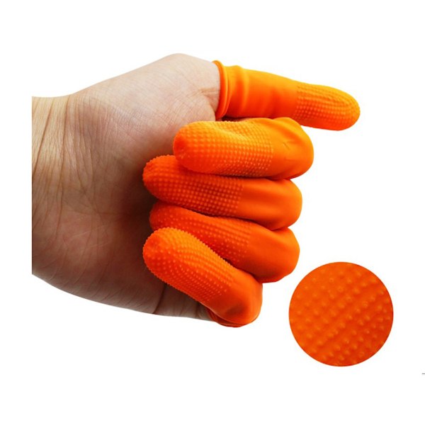100 ST Latex Återanvändbara Gummi Fingerkondomer Skyddar Fingrar Från Infektion