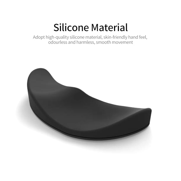 Silikone Muse Håndledsstøtte Ergonomisk Tredimensionelt Overfladedesign Hudvenlig Glat Bevægelse Håndledsstøtte Sort