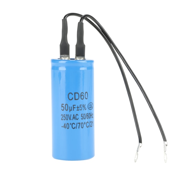 CD60 Startkondensator med ledning 250V AC 50uF 50/60Hz til motorluftkompressor