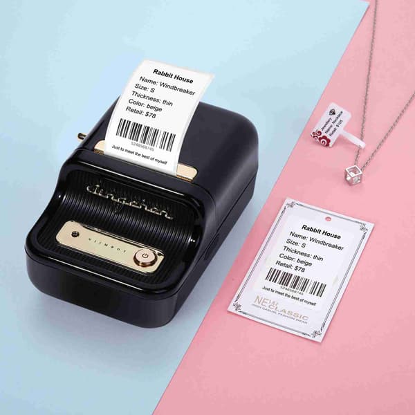 Bærbar Bluetooth Label Printer Label Maker Maskine til Kontor Skole Hjem