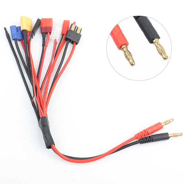 8 i 1 Lipo Batteri Multi Opladningsstik Konverter Kabelledning til IMAX B6 Oplader