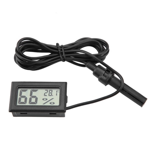 Inbyggd Mini LCD Termometer Hygrometer Luftfuktighet Temperaturövervakning med Extern Sonda