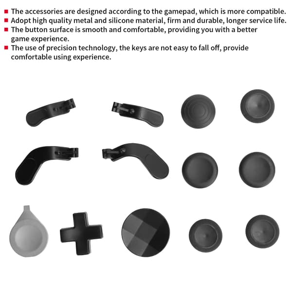 Gamepad Swap Joysticks Paddles Tilbehør Udskiftning til Xbox One Elite Series 2 Controller Sort