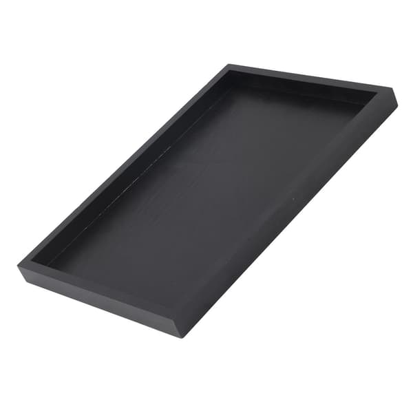 Rektangulær Form Massivt Træ Te Kaffe Snack Mad Serveringsbakke Tallerken Restaurant Bakker 25*18*2cm