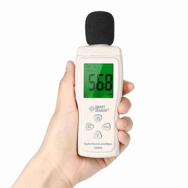 Mini støymåler 30dB til 130dBA LCD-bakgrunnsbelysning Bærbar digital lydnivåmåler for støymåling