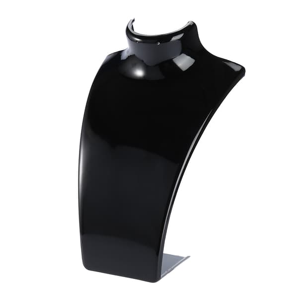 Halskæde Øreringe Holder Mannequin Hoved Buste Stand Model Butik Smykke Display Stativ (Sort)