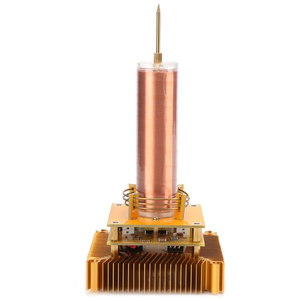 Musikspoler Messing Gylden Eksperimentmodul med Lys CPU Radiator Base 100‑240VEU Stik