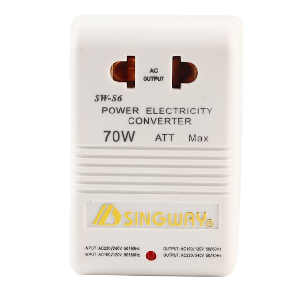 70W 110V/120V till 220V/240V Spänningsomvandlare Transformer (CN Standardkontakt)