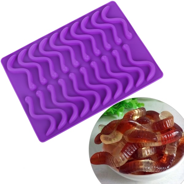 20 Rom Gummimark Silikonform for Sjokolade Godteri Gummikake med Dropper