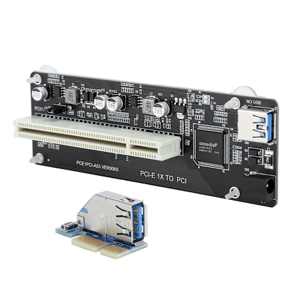 PCIE - kaksois-PCI-sovitin hartsikortti laajennuskortti 0,6 m liitäntäkaapelilla