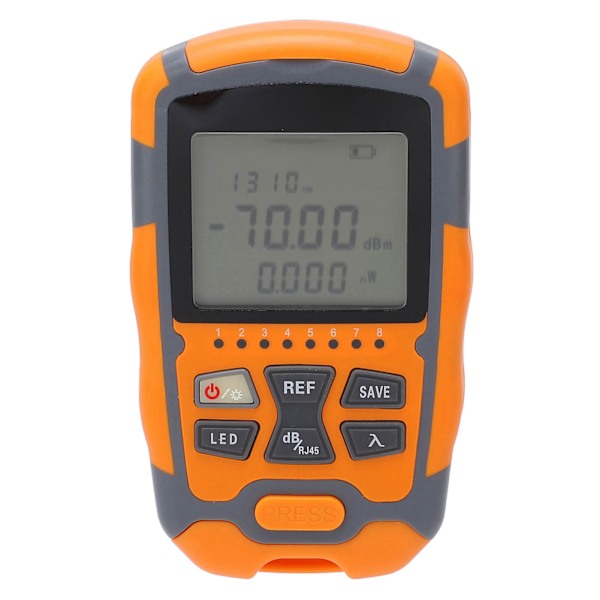 Mini Optisk Effektmåler Bærbar Optisk Fiberkabel Tester Multimeter med LED-lys