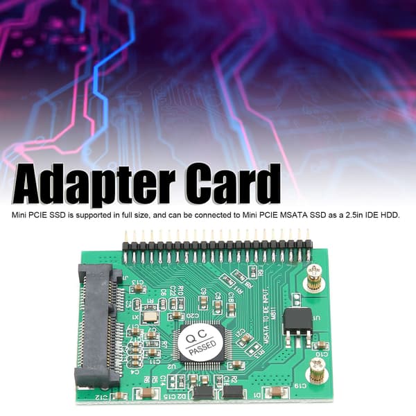 Adapterkort Mini PCIE MSATA SSD til 44 Pin IDE Harddisk Konverter Læser Computertilbehør