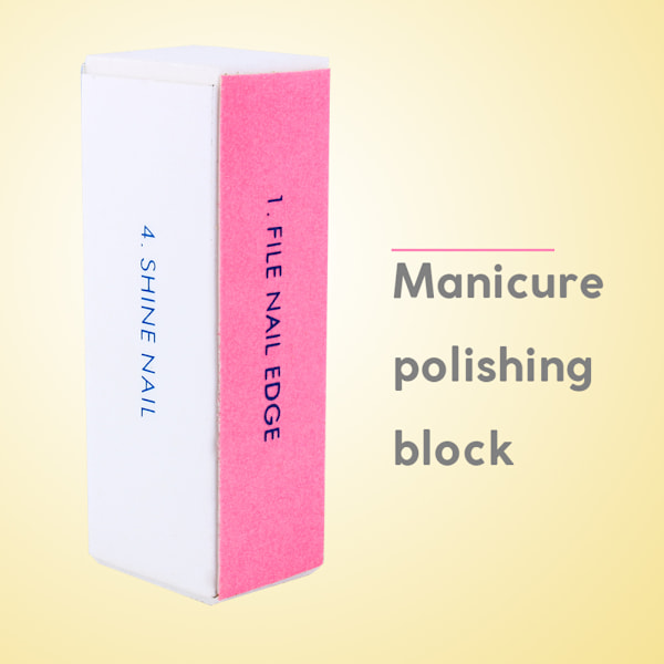 1-10 st Nail Art Shiner Buffer Polering 4-vägs Block Sand Sandpapper Fil Manikyr