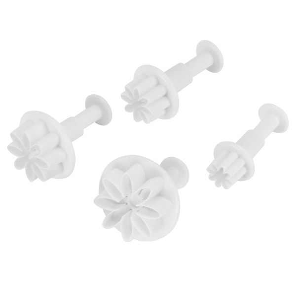 4 st Tårtdekorationsformar Blommönster Fondant Skärare Form DIY Bakredskap