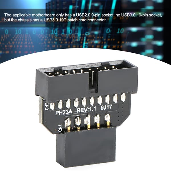 PH23A Bundkort USB 2.0 9Pin til USB 3.0 19P Plugin-stikadapter (PH23A)