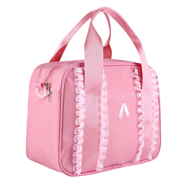 Flickors Ballet Dansväska Barn Handväska Enkelsidig Sport Zip Väska Tote (Rosa)