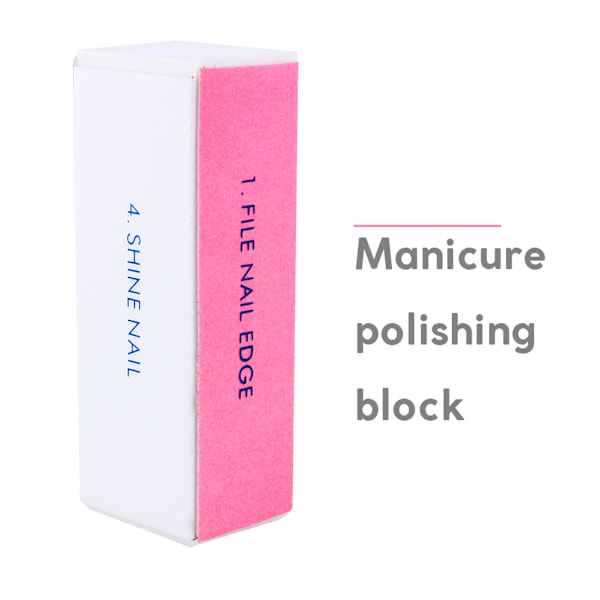 1-10 st Nail Art Shiner Buffer Polering 4-vägs Block Sand Sandpapper Fil Manikyr