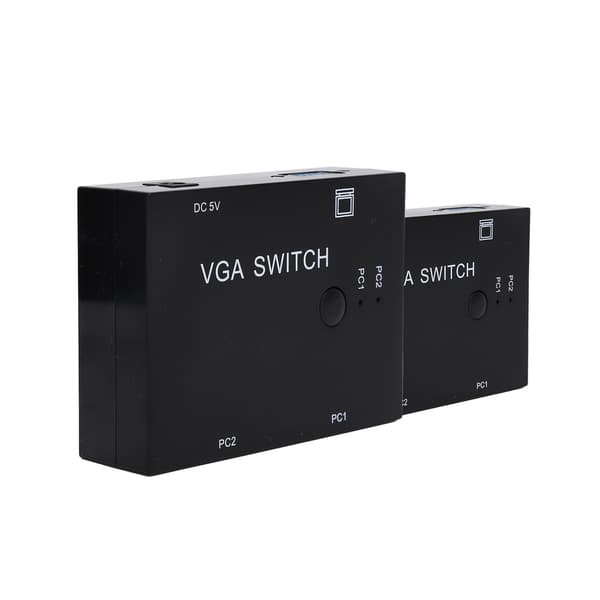 VGA Switcher 2 Input +1 Output MultiComputer Host Converter 2 værter i 1 skærm